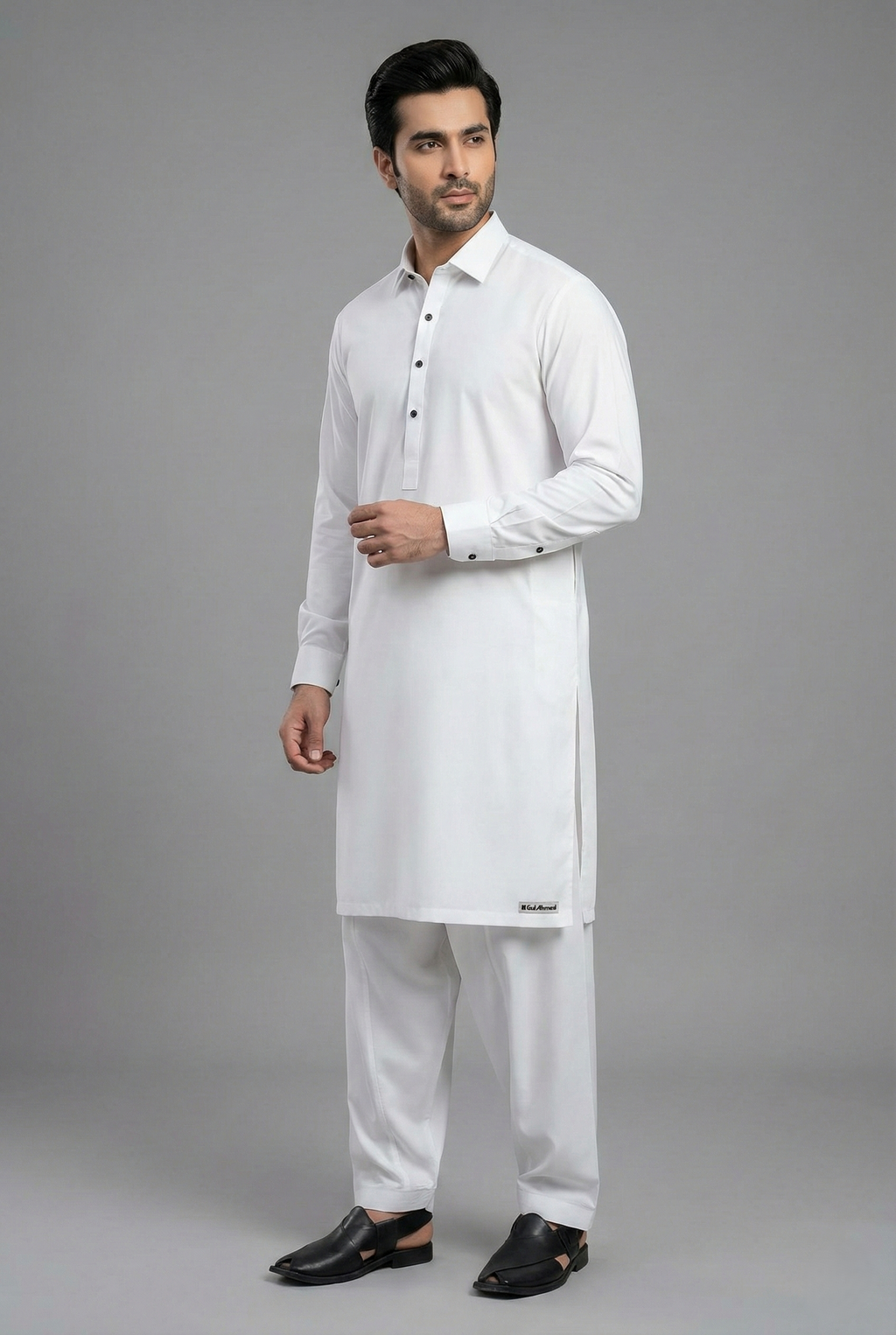 Gul Ahmed VIP Soft Cotton Unstitched Fabric | VSC-05 | Pristine White