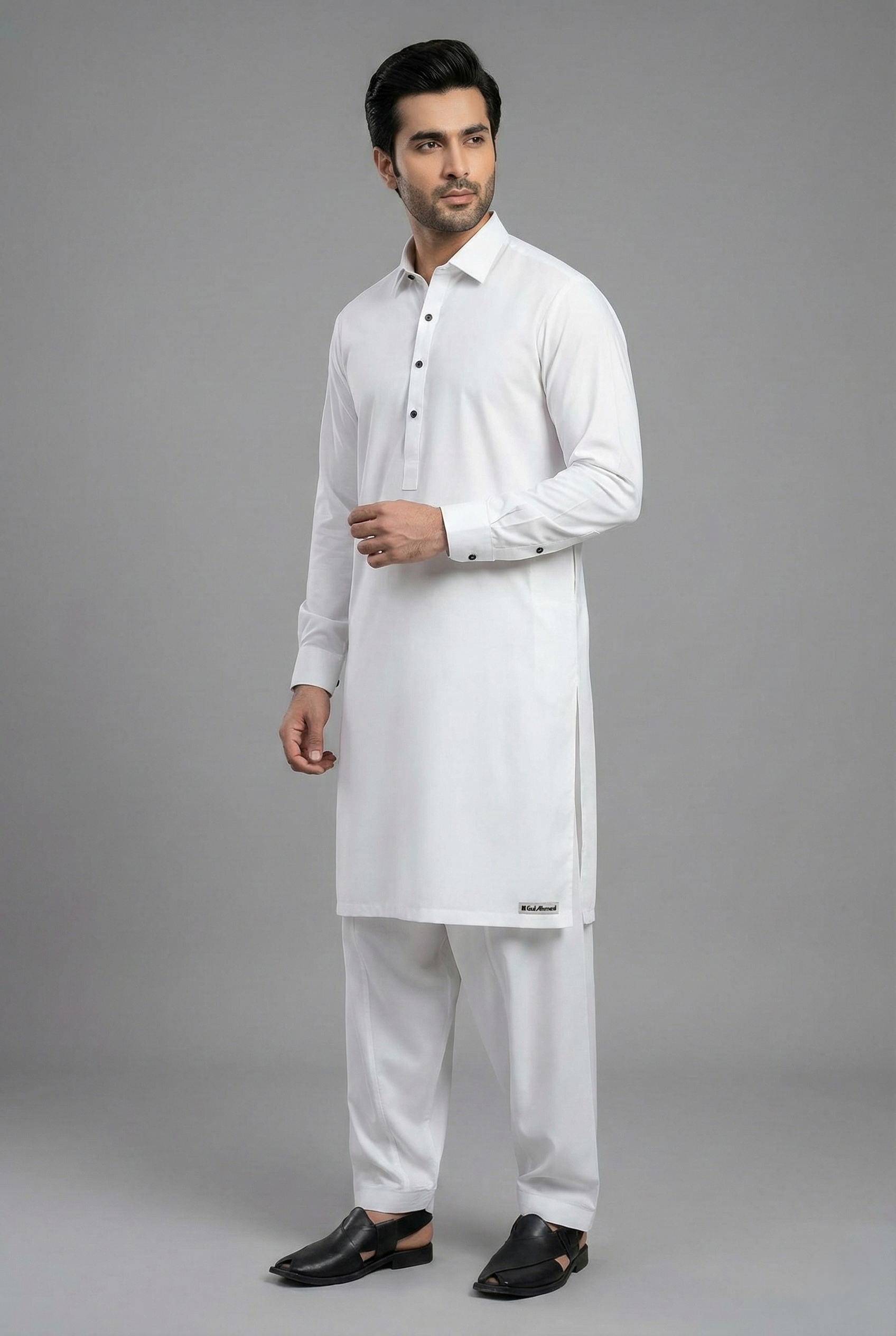 Gul Ahmed VIP Soft Cotton Unstitched Fabric | VSC-05 | Pristine White
