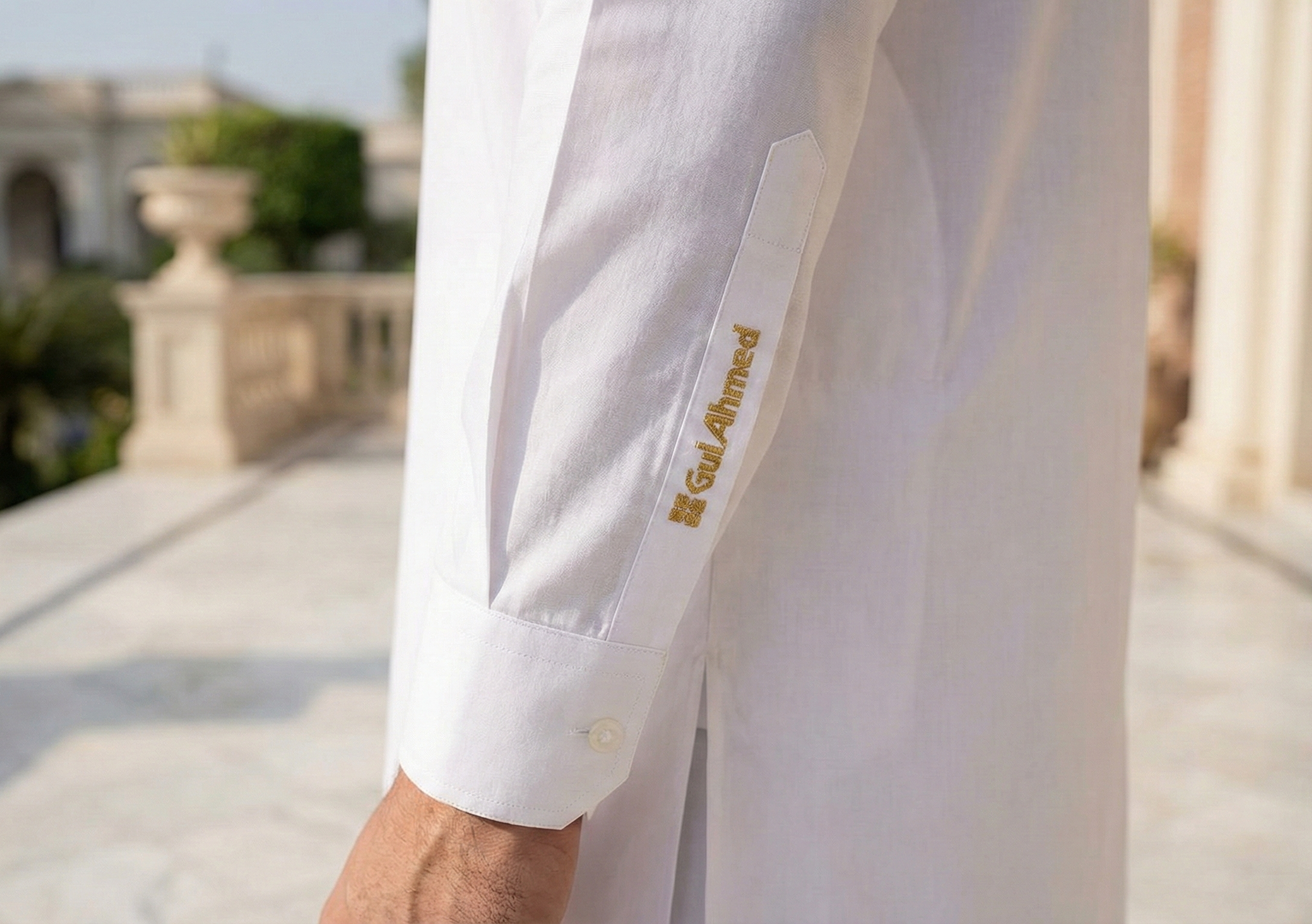 Gul Ahmed Premium Cotton Unstitched Fabric - Pure White